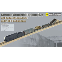 Dragon German Armoured Loco W/ Railway Vehicle Units  1/144