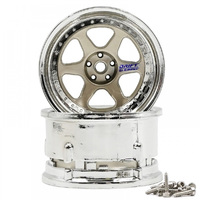 DS Racing DE215 Drift Element II 6 Spoke Rim Light Gold RC Drift 1/10 (2)