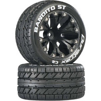 Duratrax Bandito 2.8 St Tyres C2 Mounted Black 1/2in  (2)