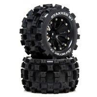 Duratrax Stakker MT Black 2.8 Mounted Offset C2 Tyres  (2)