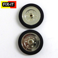 Fix-it Wheels Plated  40mm x9mm   3mm (Foam Tyre)(pr)