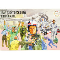 Fujimi Flight Deck Crews & Fire Engine USN FDC-2  1/72