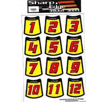 Face Worx Decal Numbers Yellow