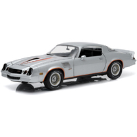 Green Light Camaro Z28 1978 Silver W/ Orange Stripes  1/18