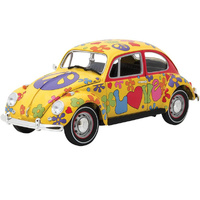 Green Light VW Beetle 1967 Hippy Peace & Love RHD  1/18