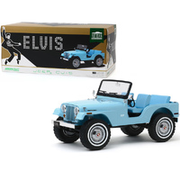 Green Light Elvis Presley CJ-S Jeep Sierra Blue Artisan Collection 1/18