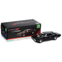 Green Light 19122 Dodge Charger 1970 With Blown Engine Black  1/18