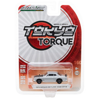 Green Light Nissan Skyline 1972 2000 GT-R Tokyo Torque Silver 1/64