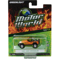 Green Light Jeep Wrangler With Flames Series 17 1991 1/64