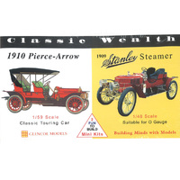 Glencoe 1910 Pierce/ 09 Stanley Steam Plastic Kit 1:48