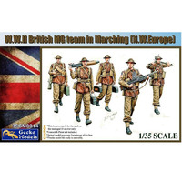 Gecko Models WWII British MG Team In Marching Kit   1/35