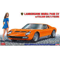 Hasegawa Lamborghini Miura P400 SV With Italian Girl Figure   1/24