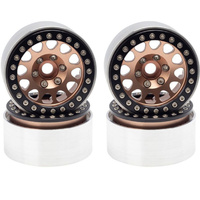 Hobby Details DTCW03014D 1.9" Aluminium Triangle Round Beadlock Crawler Wheels Coffee (4)