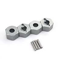 Hobby Details Wheel Hex Mount 12mm 4pc Set Grey