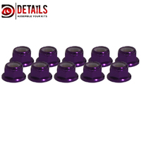 Hobby Details Flange Nylon Lock Nut M4 Regular CW Purple (10)