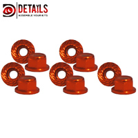 Hobby Embossing Flange Nut M4 Regular CW Orange (10)