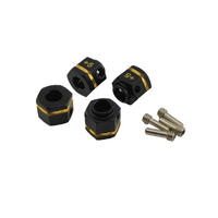 Hobby Details Brass Wheel Hex Adaptor Extensions (4pc)