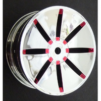 Hotworks Wheels Hw 04 Chrome / Met Red   (4)