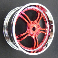 Hotworks Wheels Hw 07 Chrome / Met Red   (4)