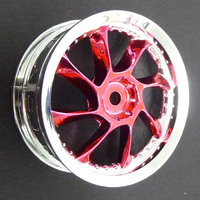 Hotworks Wheels Hw 08 Chrome / Met Red   (4)