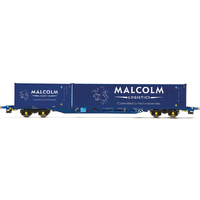 Hornby Malcolm Rail KFA Container Wagon & 1 20ft & 40ft Container- Era 11