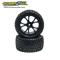 Hobby Works RC Big Block Tyres (RR) 1/10th Mounted