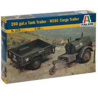 Italeri 229 Trailers 250 Gal Tank+M101 Cargo 1/35