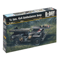 Italeri 1/4 Ton 4x4 Ambulance Jeep WW2 Dday 1/35