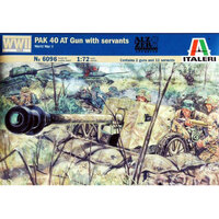 Italeri 6096 German WWII Pak40 AT Gun+Servant 1/72