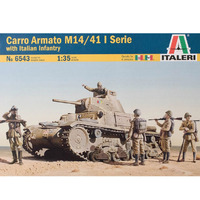 Italeri Carro Armato M14/41 I Serie With Italian Infantry  1/35