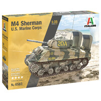 Italeri M-4A2 Sherman US Marine Corps Rubber Tracks 1/35