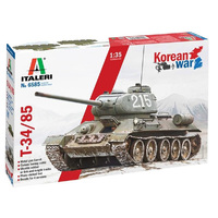 Italeri T-34/85 Korean War With Metal Barrel Glueable Tracks 1/35