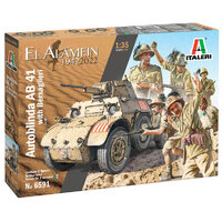 Italeri Autoblinda AB 41 With Bersaglieri El Alamein  1/35