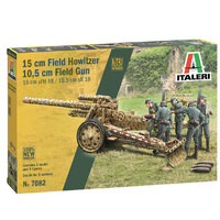 Italeri 15cm Field Howitzer / 10.5cm Field Gun + 5 Figures 1/72