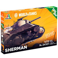 Italeri World Of Tanks Easy Build Sherman Tank 1/72