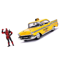 Jada Deadpool W/ Chevy Belair Taxi Movie Hollywood Rides 1/24