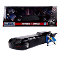 Jada Batmobile With Batman Figure Animated Series   1/24