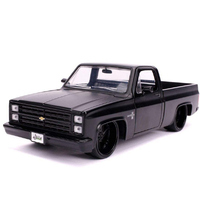 Jada Chevy C10 Pickup Custom 1985 Just Trucks Primer Black  1/24