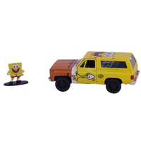 Jada 31798 Sponge Bob Figure With 1980 Chevy K5 Blazer Movie 1/32