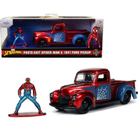 Jada Ford Pickup Truck 1941 & Proto-Suit Spider-Man Figurine  1/32