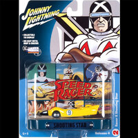 Johnny Lightning Racer X Shooting Star With Collectible Tin Display 1/64