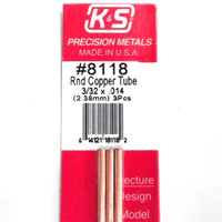 K&S 8118 Copper Tube 3/32 .014 Wall 12in (3)