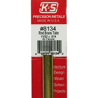 K&S 8134 Round Brass Tube 11/32  .014 Wall 12in  (1)