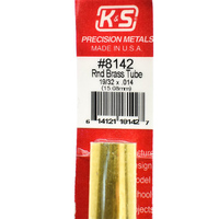 K&S 8142 Round Brass Tube 19/32  .014 Wall 12in  (1)