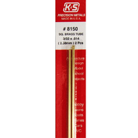 K&S 8150 Square Brass Tube 3/32   .014 Wall 12in  (2)