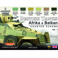 LifeColor British Tanks #1 Acrylic Paint Set