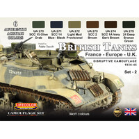 LifeColor CS44 British Tanks #2 Acrylic Paint Set
