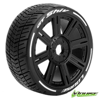 Louise RC GT SHIV Wheel/tyre Black/ Chrome Soft MFT (pr) 1/8