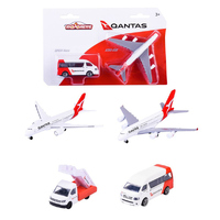 Majorette 74275 Qantas Plane And Vehicle Assorted Styles