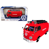 Motor Max VW Type 2 Fire W/ Ladder & Nozzle Van  1/24